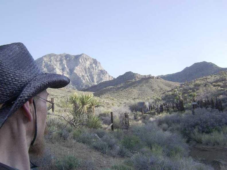 I take one last look at the old corral and water tank and continue my hike down the narrow wash back toward camp