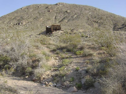 Approaching the Good Hope Mine at the end of the middle fork of Globe Mine Road, Mojave National Preserve