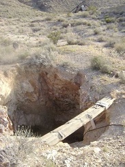 A shaft at the mine site at the end of the middle fork of Globe Mine Road