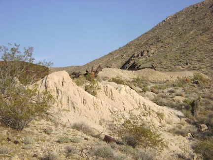 Tailings from the mine at the end of the middle fork of Globe Mine Road