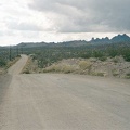 Walking Box Ranch Road passes fairly close to the Castle Peaks, which are visible from Nipton down below on the other side