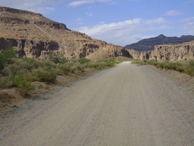 The washboard surface of the south end of Wild Horse Canyon Road makes for a rough ride
