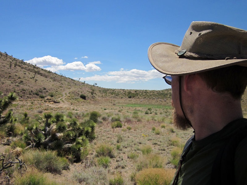 I veer to the west (right) when I reach the dry reservoir 1/3 mile down Castle Peaks Road, instead of staying on the 'main road'