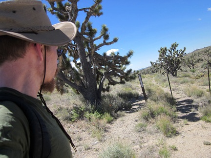 I hike past another set of Wilderness markers on the west side of the Castle Peaks Road dry reservoir