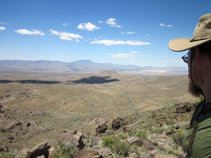 I arrive at the top of the hill, which I'll call 'Bathtub Spring Peak,' since it has no official name