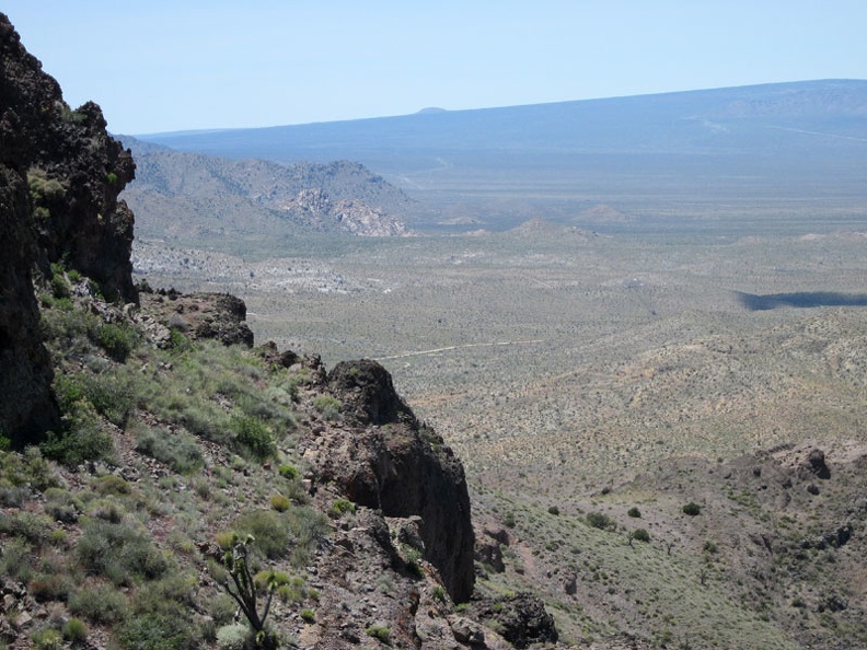 From this spot on Bathtub Spring Peak, I get a view of Cima Dome's distant, gentle curve that I haven't had before