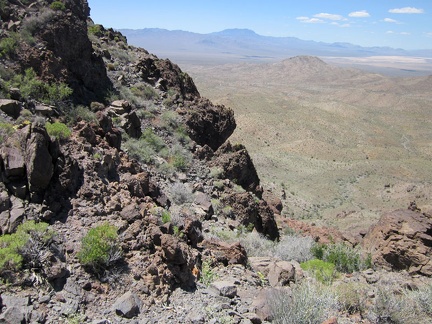 Willow Wash, where I'll be hiking in a while, is in front of that hill in the middle ground