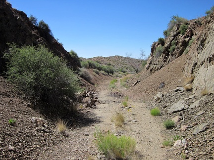 It obviously required a lot of work to slice the old Ivanpah railway grade through the hills a century ago