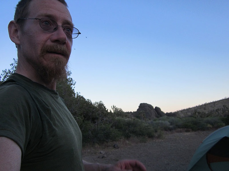 Back at my campsite at the end of Castle Peaks Road for a third and final night, I'm thinking about supper now