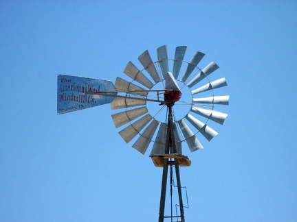 The windmill at the Gold Valley Mine site is from the American West Windmill Company in Amarillo, Texas