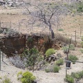 Close-up of the pit at Gold Valley Mine, Mojave National Preserve