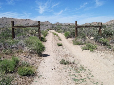 Another fence boundary to pass through as I ride down to Woods Wash