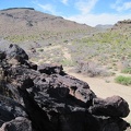 I climb a hill and get a glimpse of Woods Wash northward toward Twin Buttes