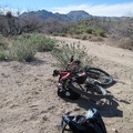 Back at Woods Wash Road, my backpack goes back into my saddlebags and I start the ride back to Mid Hills campground