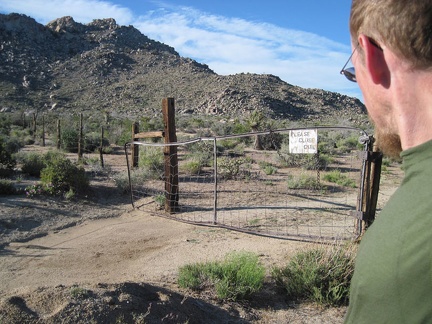 After passing the southern tip of Twin Buttes, I open and close the old gate again