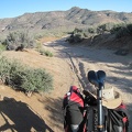 The shortcut road enters a sandy area, which I eventually forces me to dismount and walk the bike a bit