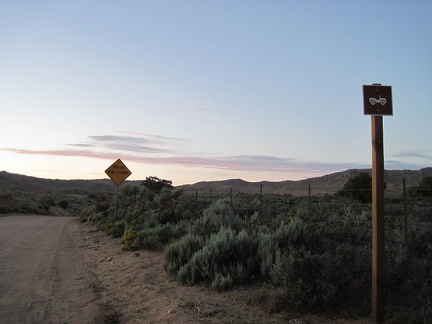 Just north of Gold Valley Ranch, Black Canyon Road is signed as a four-wheel drive road