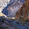 Sunshine warms a chilly Death Valley canyon