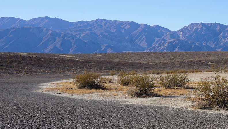 Quiet moment at the end of a pristine dry lake