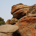 Pancake Rock and the hungry orange lichen monster