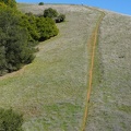 A hiker atop the Phegley Ridge Trail "wall"