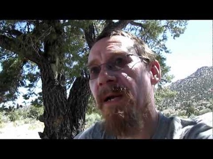 Taking a break in the shade in Keystone Canyon, Mojave National Preserve.