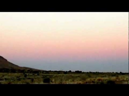 Nice sunset (belt of Venus) on the way up the Black Canyon Cut-off Road: my final 5 uphill miles of the day will be in the dark