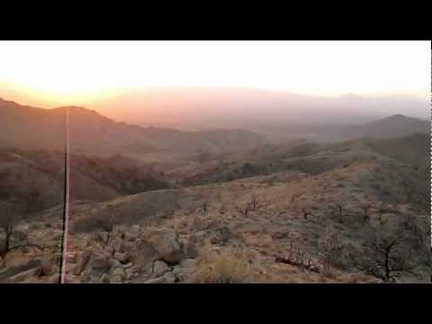 Lots of wind up here on Campground Peak North, overlooking Mid Hills campground, nice sunset