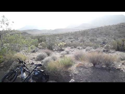 After my walk around the bottom of Grass Canyon, I ride a few miles down Black Canyon Road to the Cave Spring area and pull over
