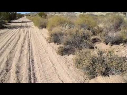 OK, I'm now officially on the sandy part of the road; time to get off the 10-ton bike and push it!