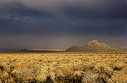 A little sunshine at the end of a rainy day in Death Valley National Park