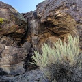 Sagebrush and dry waterfall