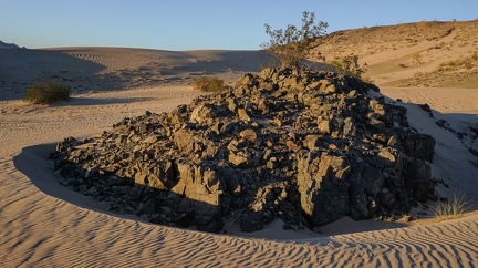 Rock island in the sand