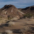 At the edge of a Mojave Desert sand drift