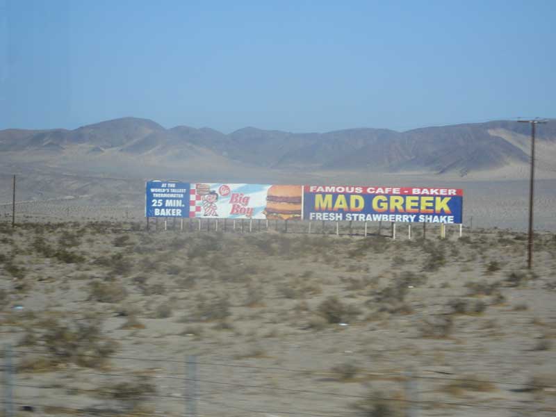 After leaving Barstow, heading toward Baker (and then Las Vegas afterward)