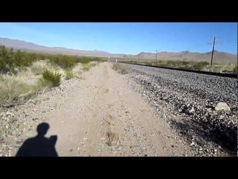10 beautiful-but-bumpy miles of riding along the train tracks from Ivanpah Rd to Nipton